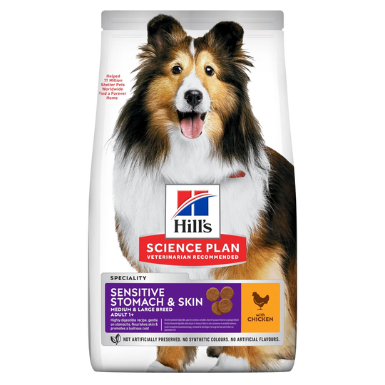 Hill's Science Plan Medium Sensitive Stomach and Skin Adult Chicken 2.5 kg
