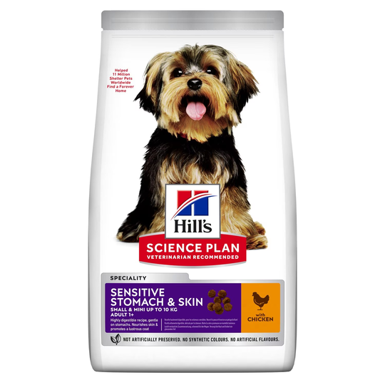 Hill's Science Plan Small/Mini Sensitive Stomach and Skin Adult Chicken 1.5 kg