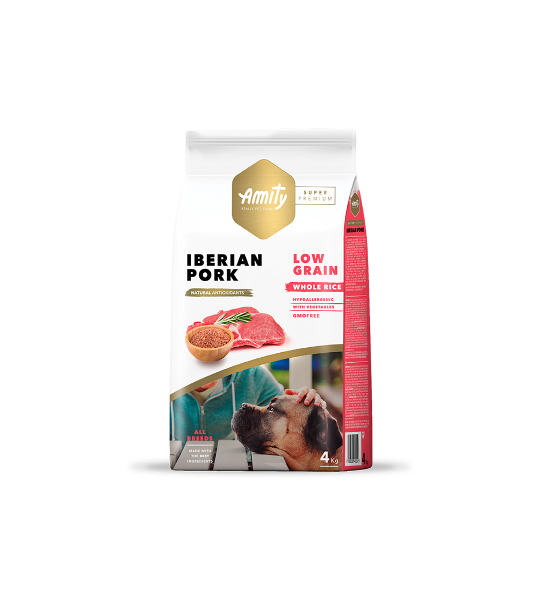 Amity Super Premium Low Grain Iberian Pork Medium & Large Breeds 4KG