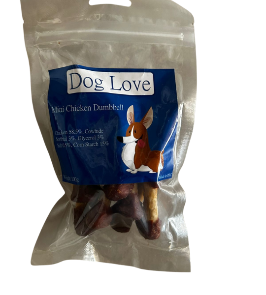 Dog Love MINI CHICKEN DUMBBELL 100G