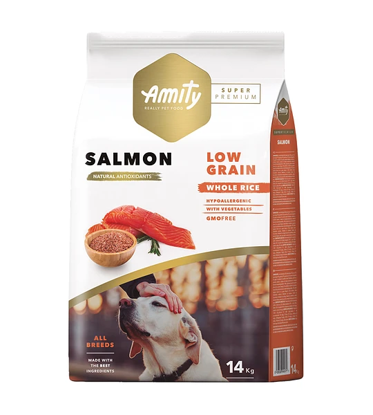 Amity Super Premium Adult Salmon 4/14 Kg.