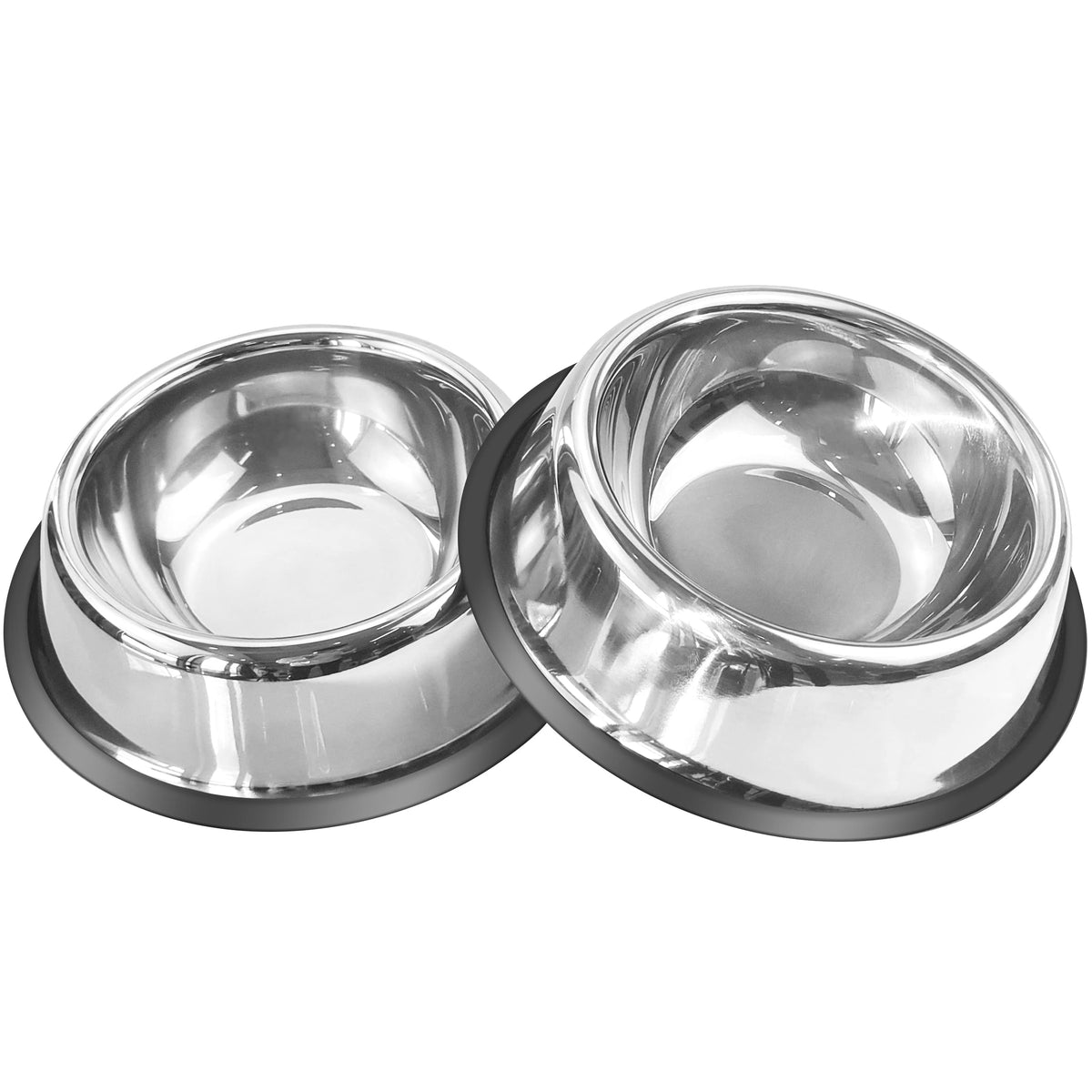 Stainless Steel Bowl Pet Feeder for Cats and Dogs, 6 Sizes