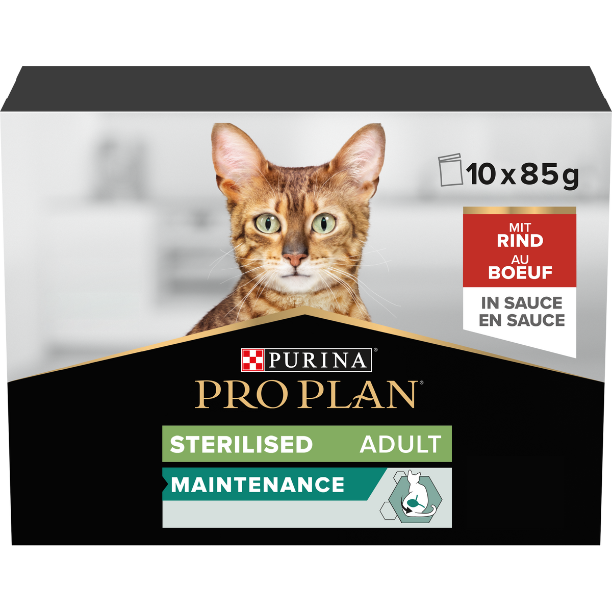 Pro Plan Sterilised Gig Maintenance Beef Bundle 10 x 85g