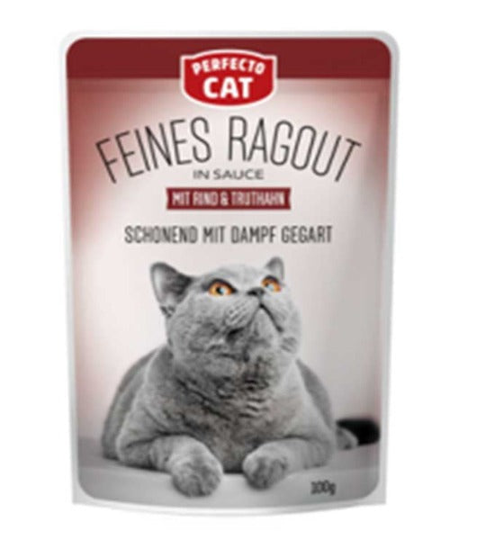 Perfecto Cat Fine Ragout In Sauce With Veal And Turkey 100G