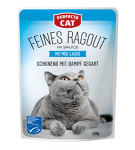 Perfecto Cat Fine Ragout In Sauce With MSC-Salmon 100G