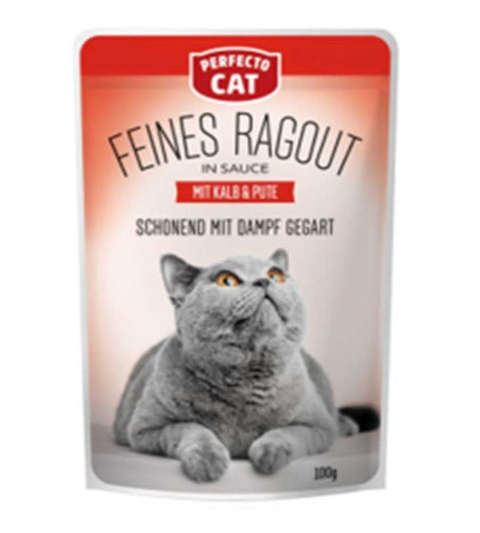 Perfecto Cat Fine Ragout In Sauce With Veal And Turkey 100G