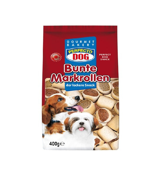 Perfecto Bunte Markrollen Dog Treats 400g