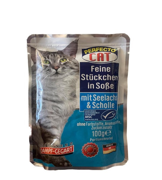 Perfecto Cat fine sauce with salmon 100g