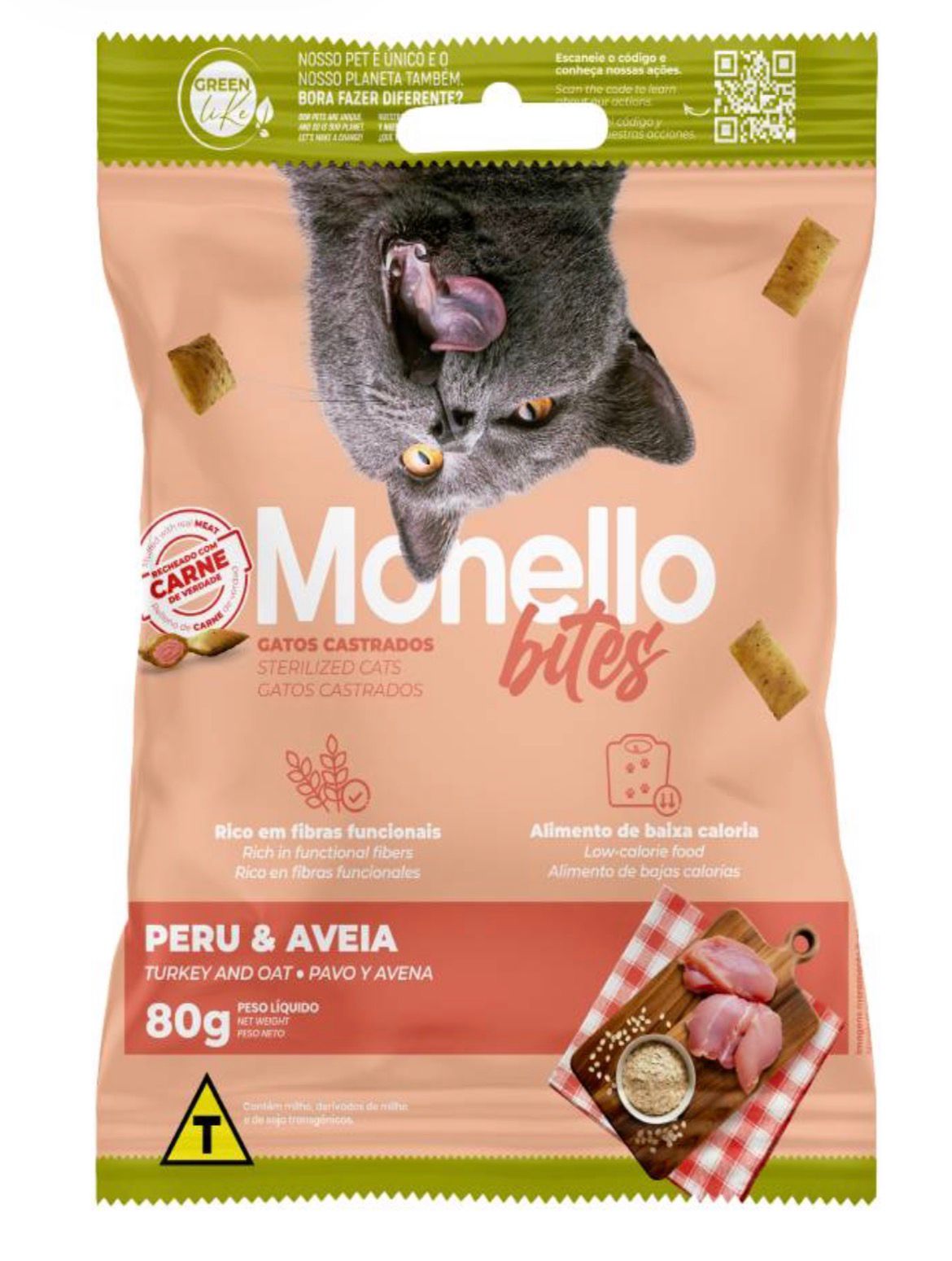 Monello Bites Oral Health Cats Chicken & Apple (80g)