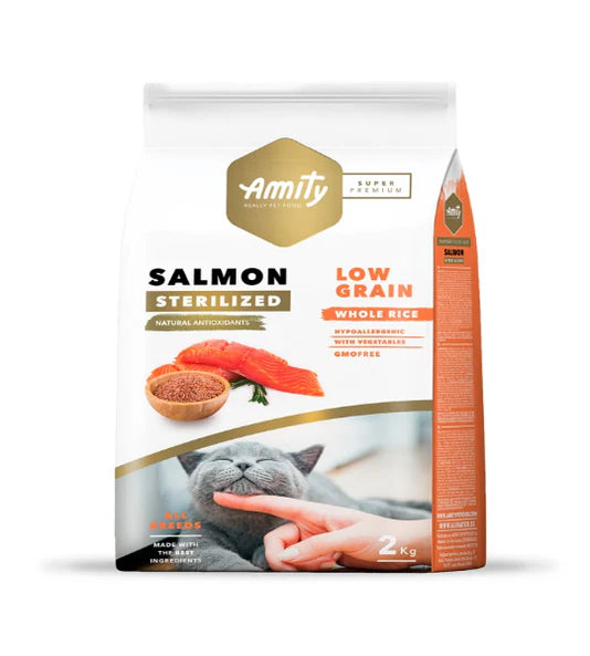Amity Super Premium Low Grain Salmon Adult Cat Sterilized 2KG/7KG