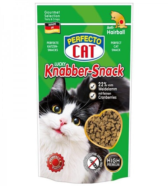 Perfecto Cat Knabber Snack anti hairball  50 g