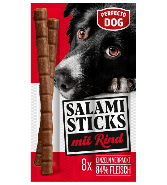 Perfecto Dog 8 pieces of salami sticks with beef