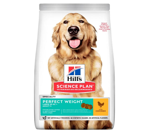 Hill's Science Plan Perfect Weight Large Breed Dog Food - Large - Chicken - 12 kg